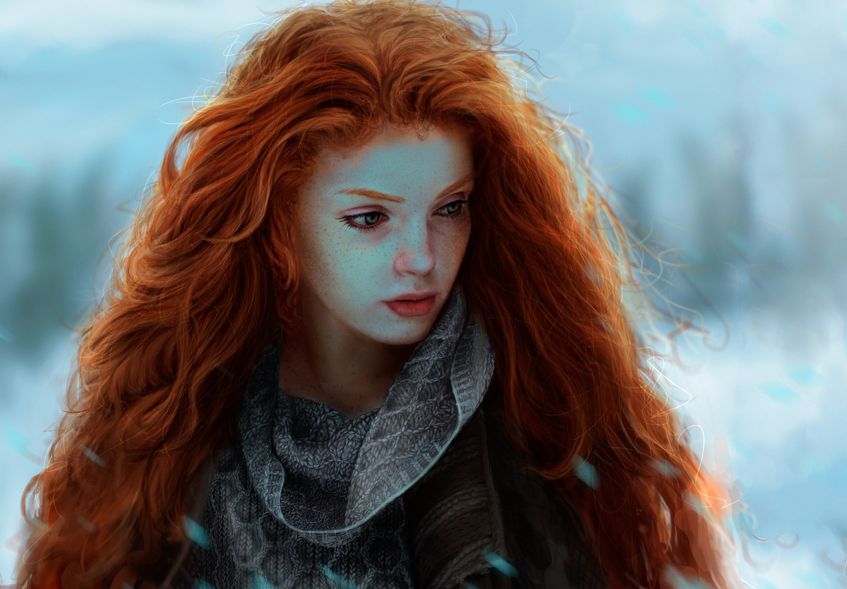Рыжая девушка