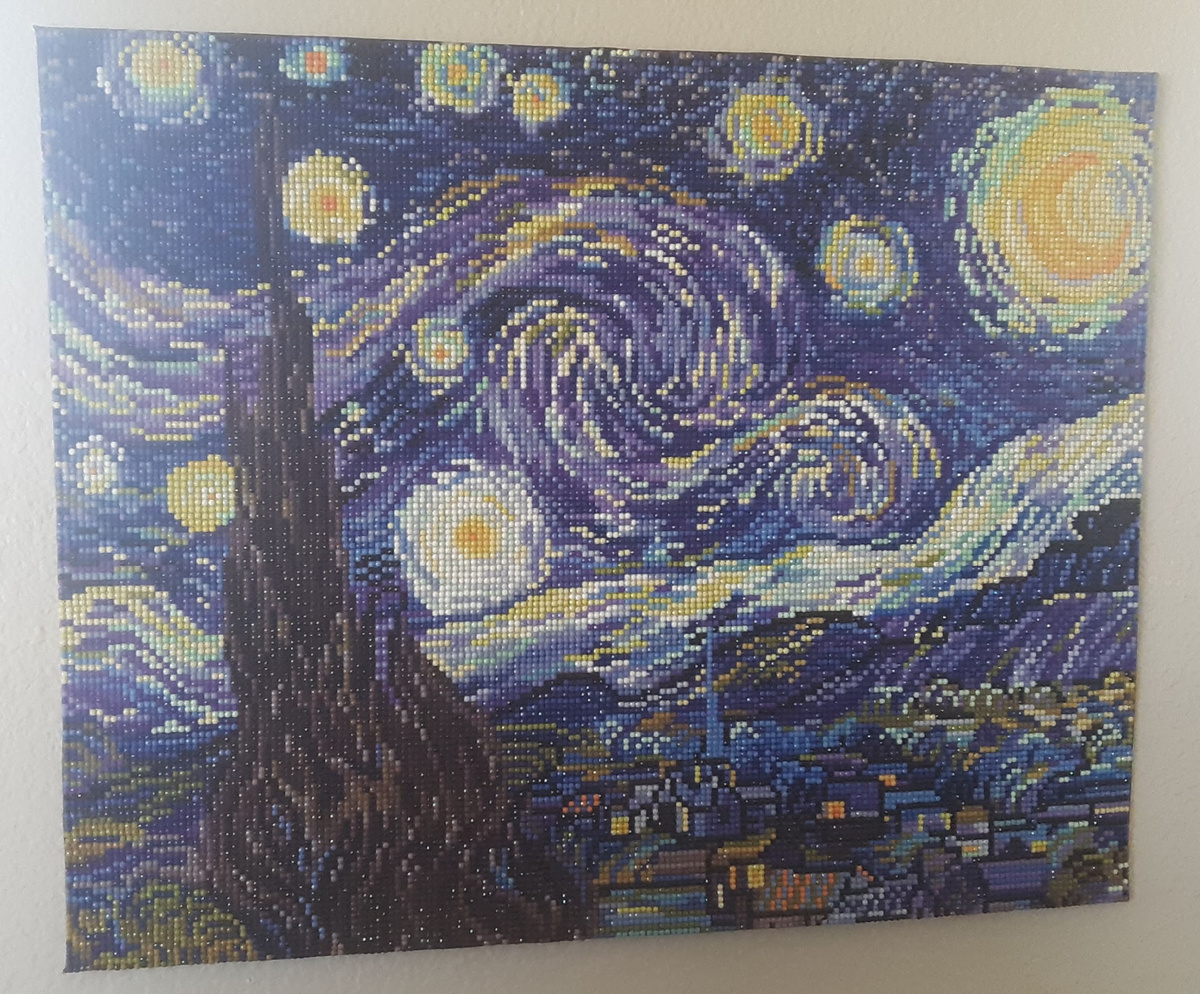 Алмазная мозаика Звёздная ночь, по картине Ван Гога.