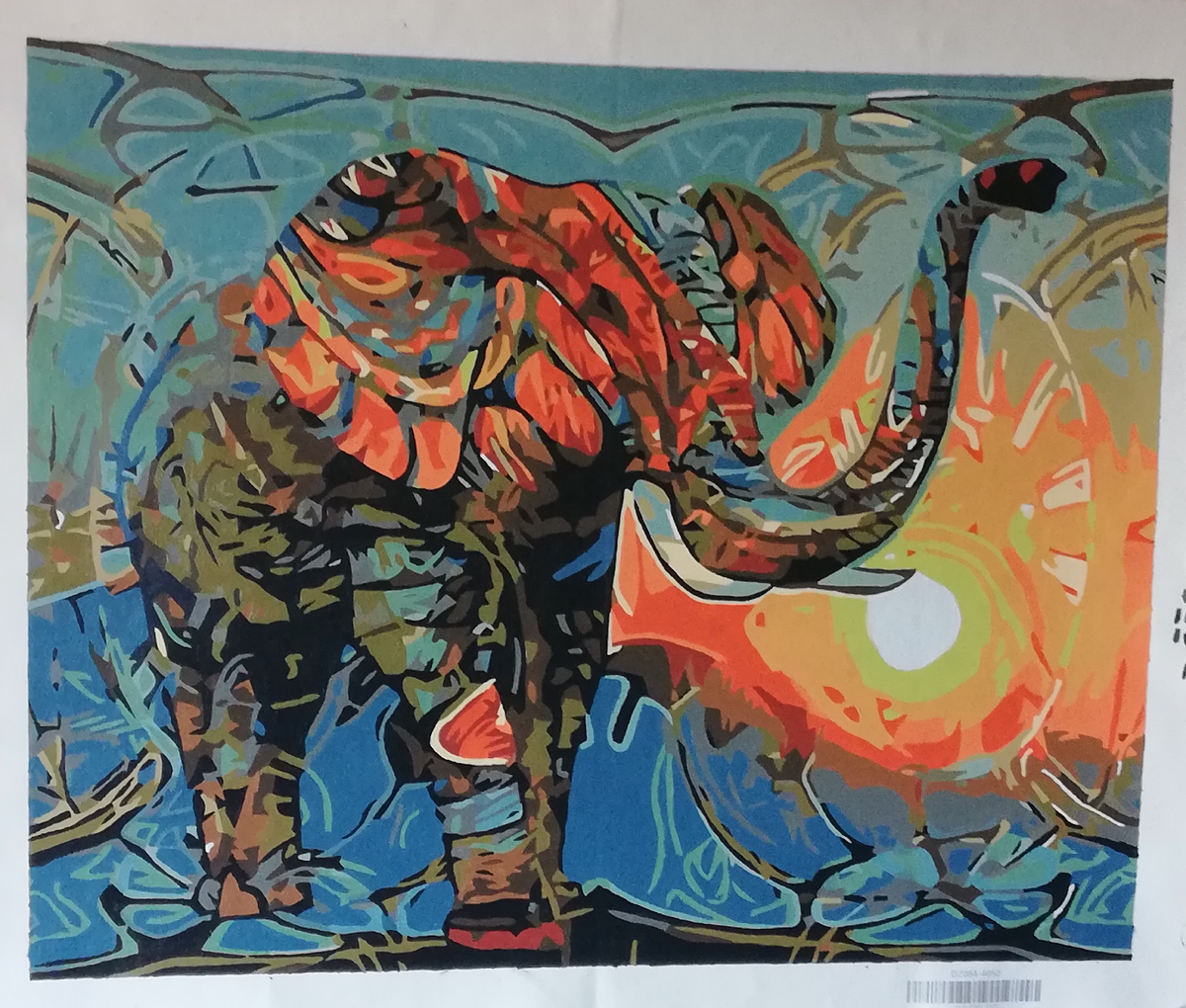 Картина по номерам, Слон. Неизвестный китайский производитель) 
