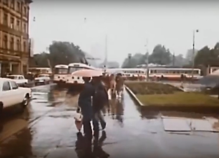 Рига под дождём. 