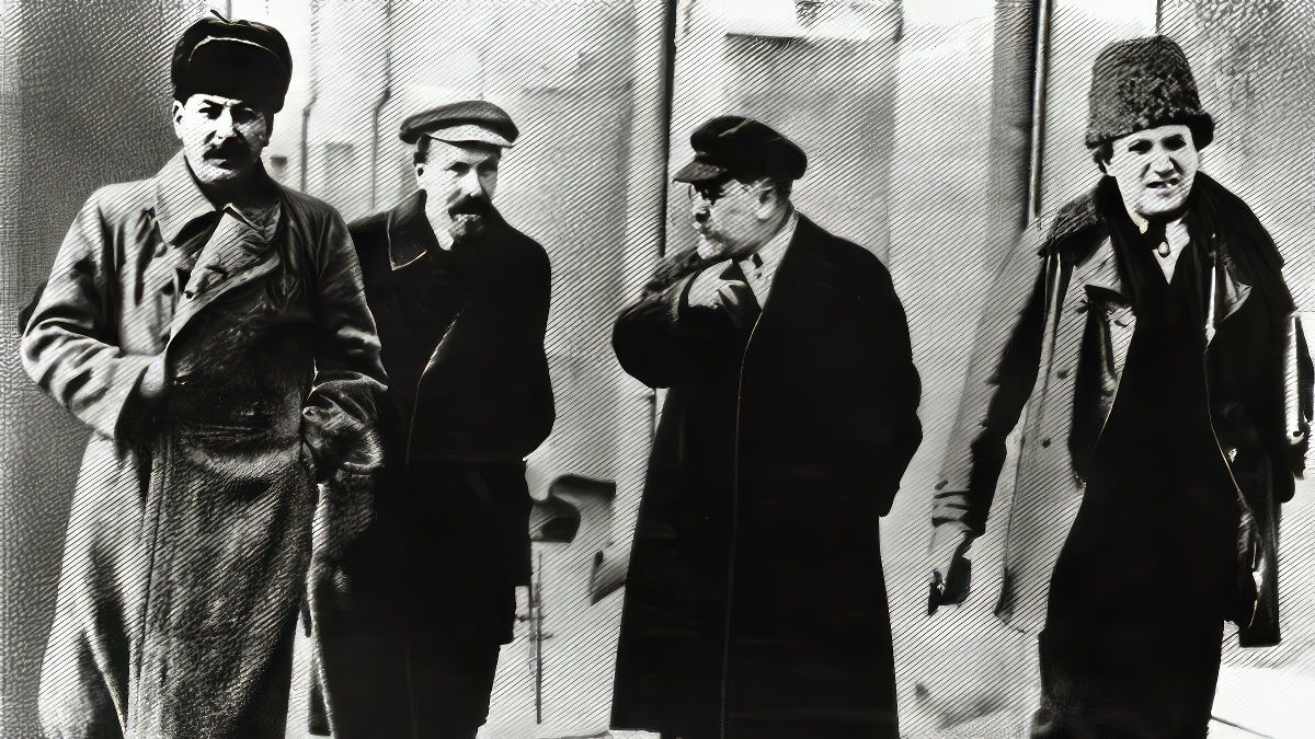 Сталин, Рыков, Каменев, Зиновьев в ноябре 1925 года