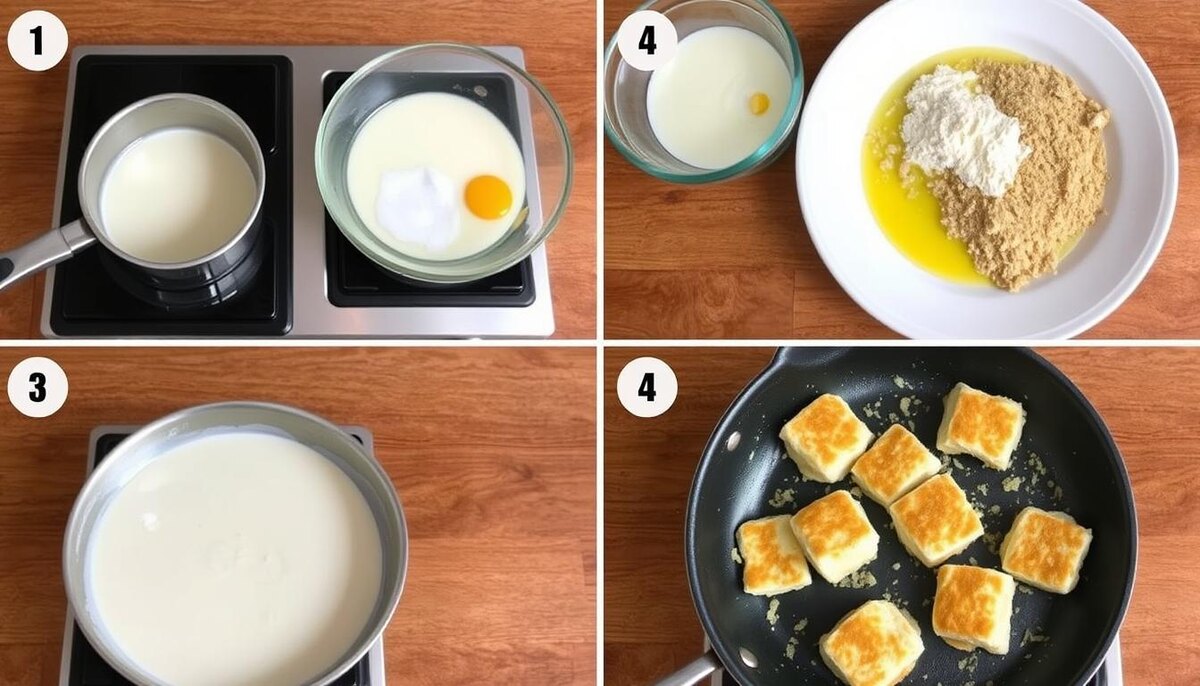 Для крема1 л. молока120 г крахмала2 желтка50 г сахара10 г ванильного сахара1 цедра лимона