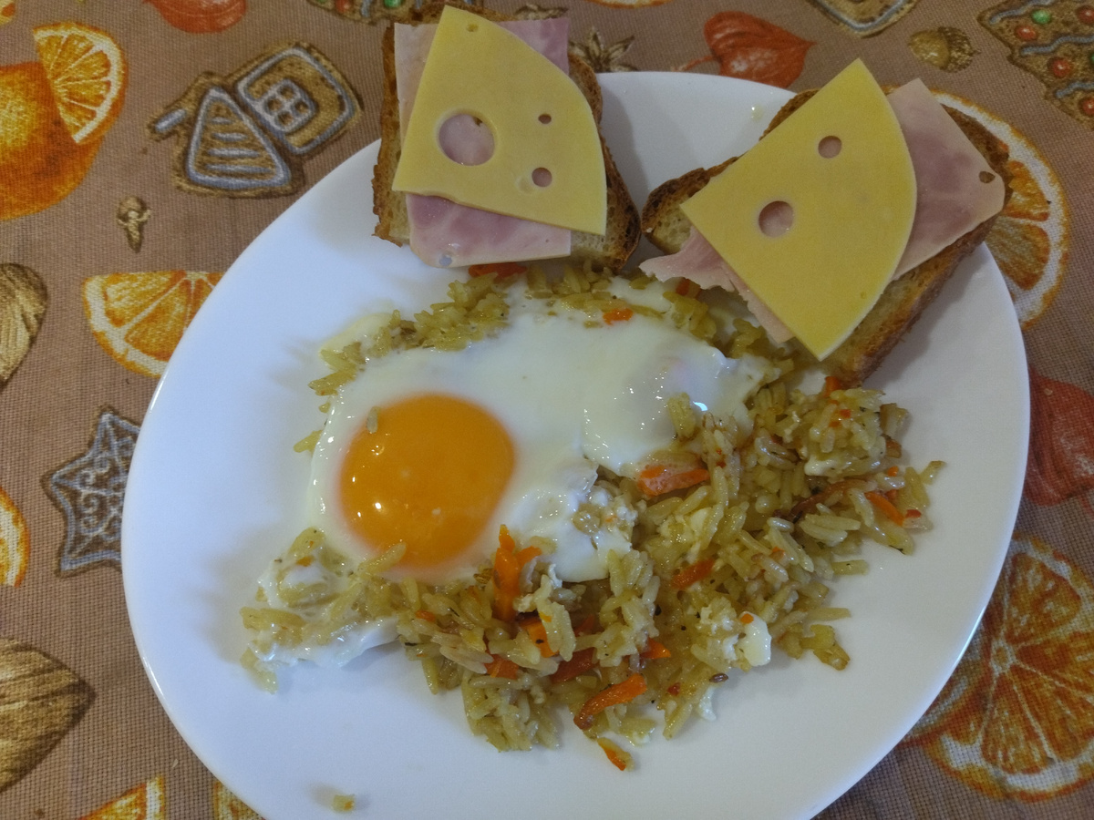 Сытный и вкусный завтрак. 