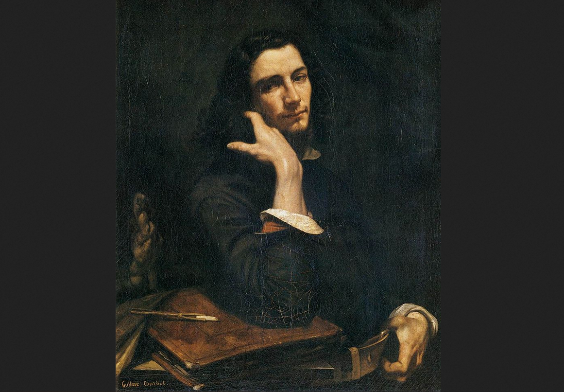 Гюстав Курбе. "Мужчина с кожаным поясом (автопортрет)". Между 1845 и 1846.