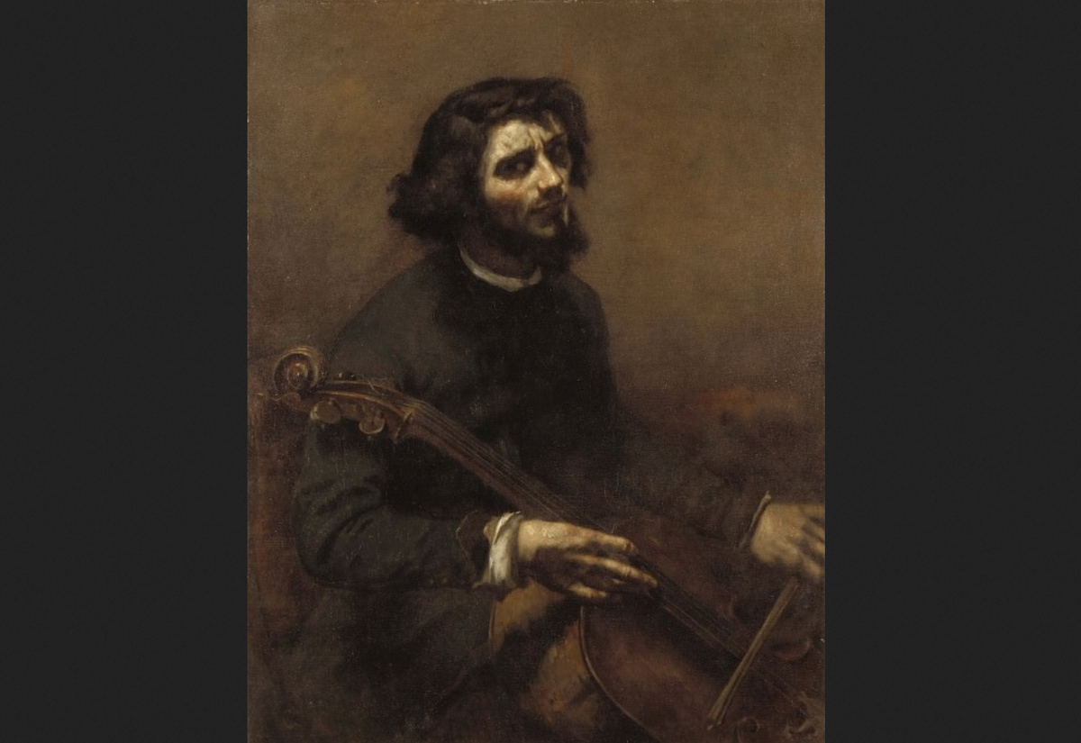Гюстав Курбе. "Виолончелист (Автопортрет)"