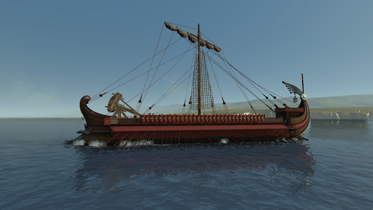 Легкая дальнобойная квинквирема Total War: Rome II левый борт