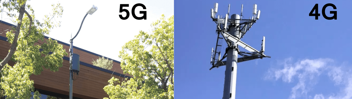 Наглядный пример 5G и 4G