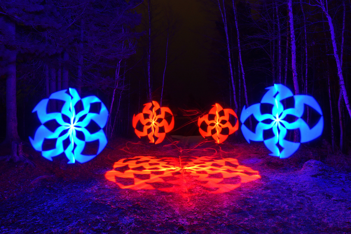 Разноцветные световые круги