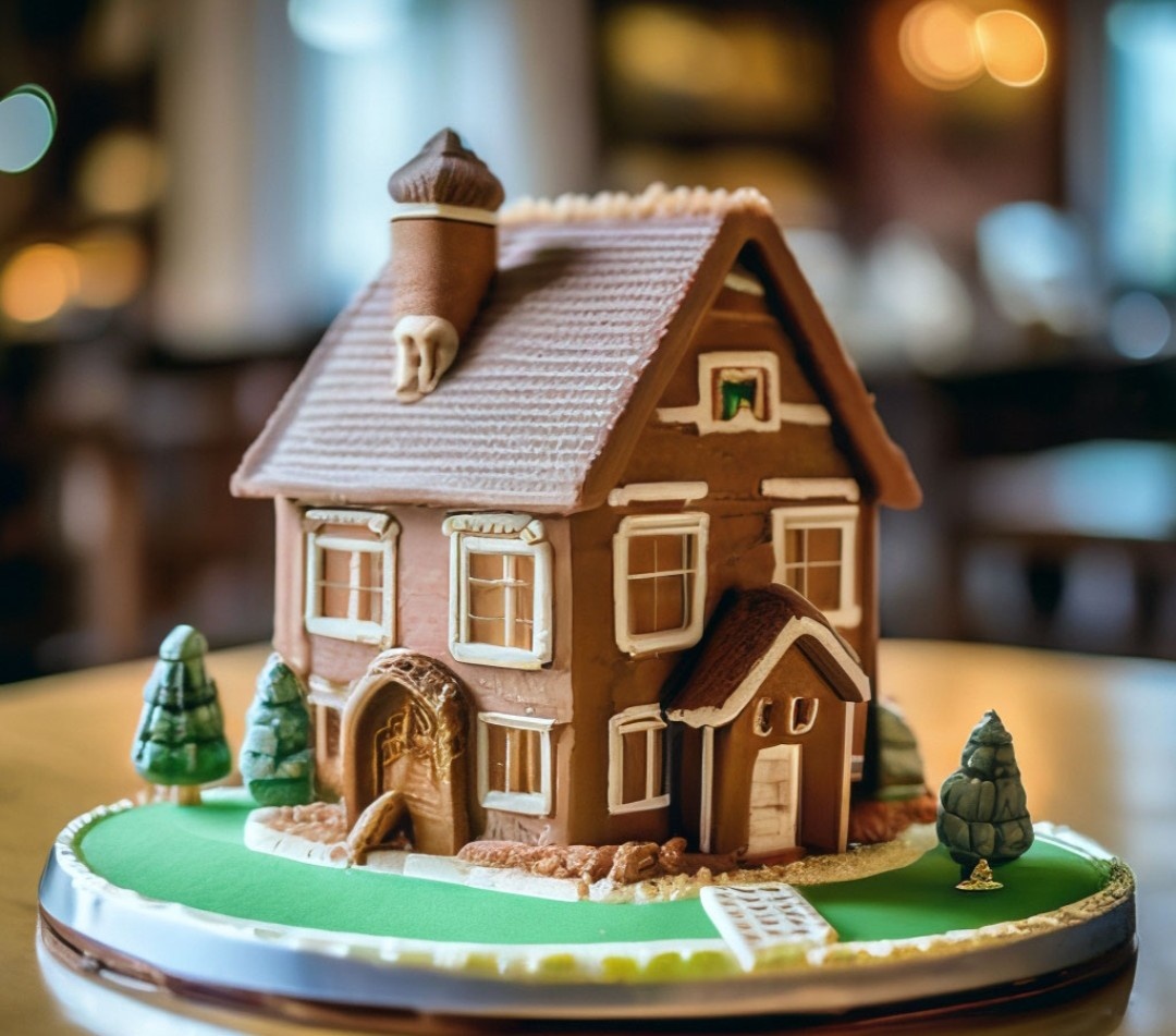Торт в виде домика, из интернета.