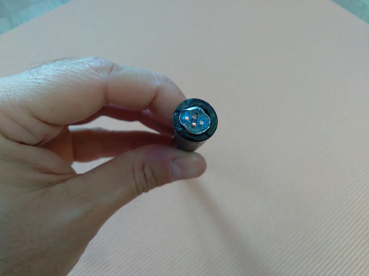 Торец кабеля КСПП 1х4х1.2