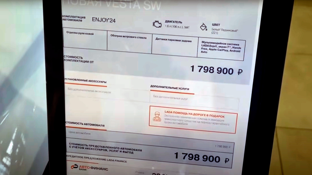 Стоимость LADA Vesta SW на ноябрь 2024