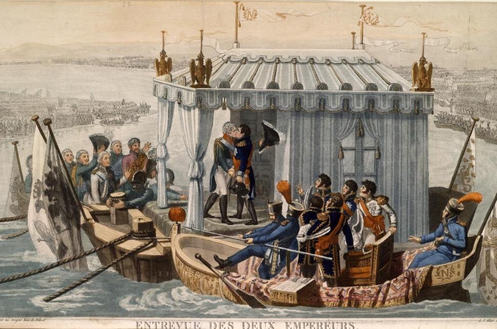 Дебре Жан Франсуа. Встреча двух императоров на Немане. Источник: Public Domain