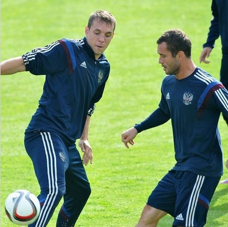 Артем Дзюба и Александр Кержаков. Фото РФС 