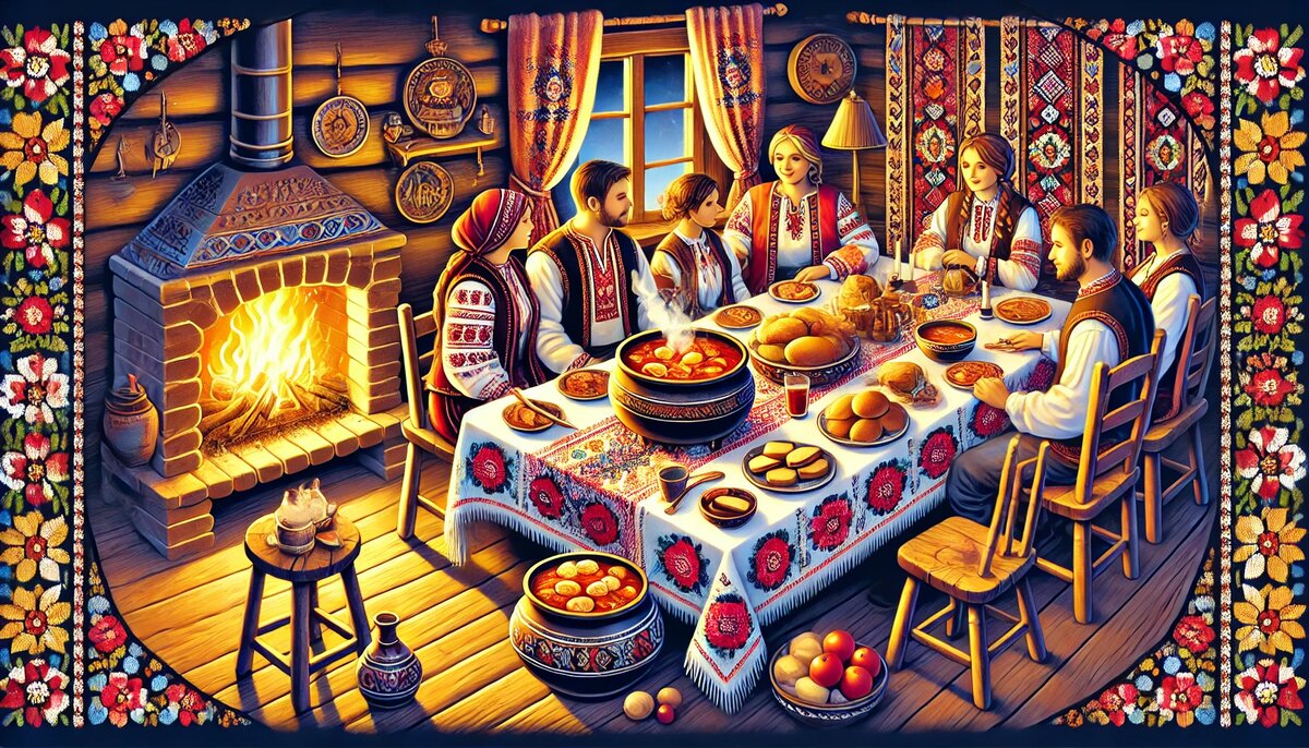 Семейная традиция подачи мачанки (сгенерировано DALL-E)