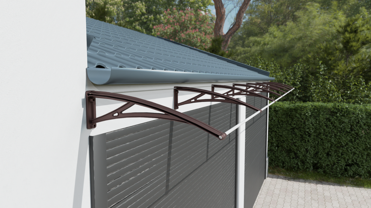 Каркас козырька АЛМАРТА, шириной 7452 мм 