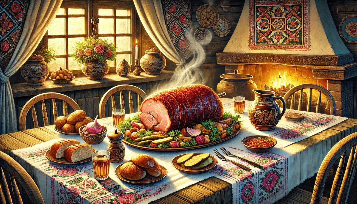 Семейные традиции подачи печисто (сгенерировано DALL-E)