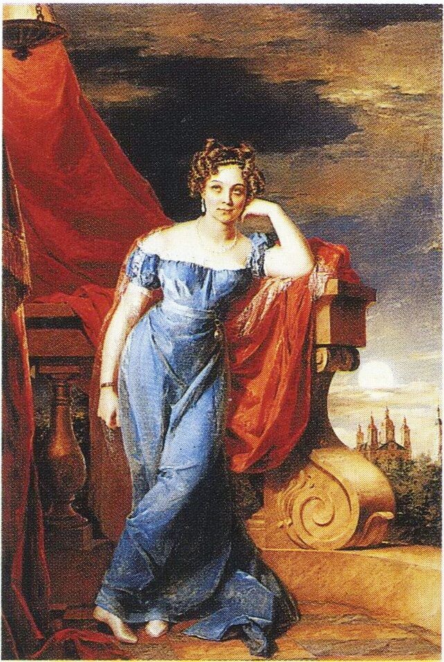 Портрет А. Ф. Закревской, художник Гейтман Георг-Иоганн, 1823 г. (изображение заимствовано из Яндекс.картинки)