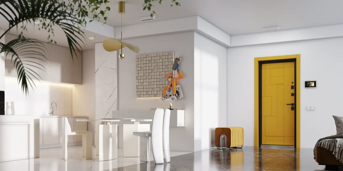 Дверь Ultimatum-M Volume цвет ЛКП Цитрус от фабрики ТОРЕКС