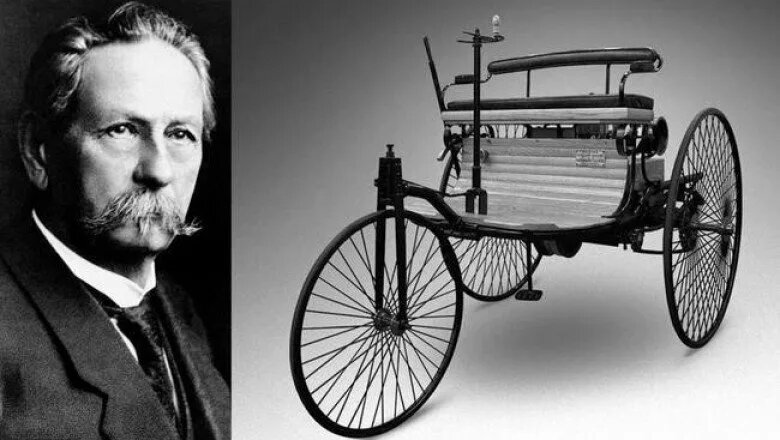 Он представил автомобильный патент Бенца, первый настоящий автомобиль.