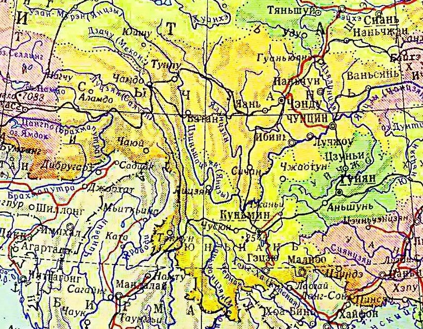 Реки на Юньнанском нагорье