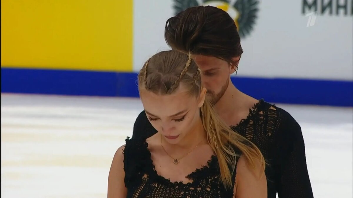 Александра Степанова и Иван Букин. Фото: стоп-кадр прямого эфира "Первого канала".