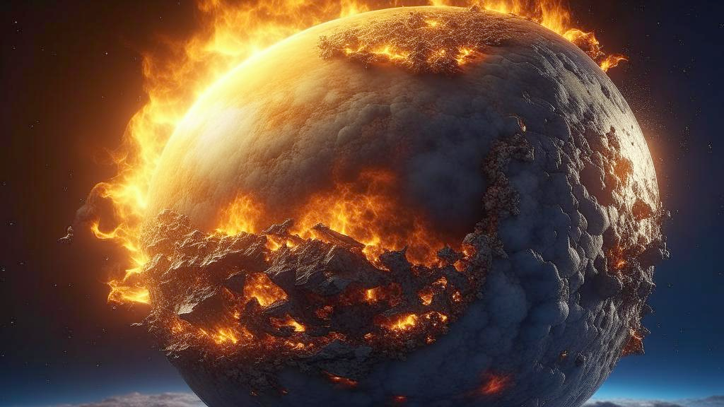 Планета была уничтожена в результате какой-то катастрофы.