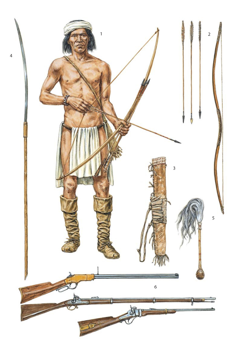 Воин апачей, нач. 1860-х гг. Источник: Hook A., Apache Warrior 1860-86. London. 2014