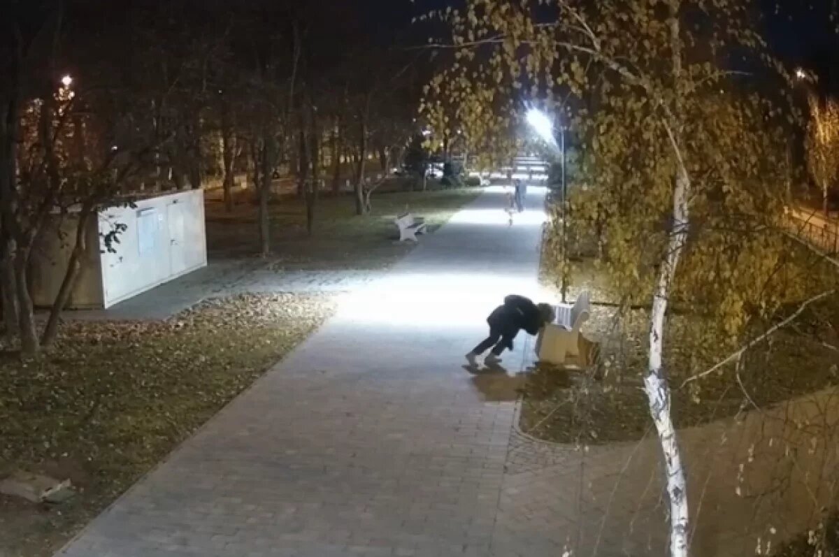    Волжские вандалы под прицелом камер разгромили аллею на улице Дружбы