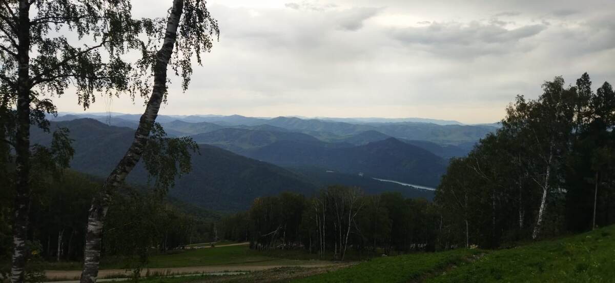 Вид на долину реки Катунь со смотровой площадки горы Малая Синюха