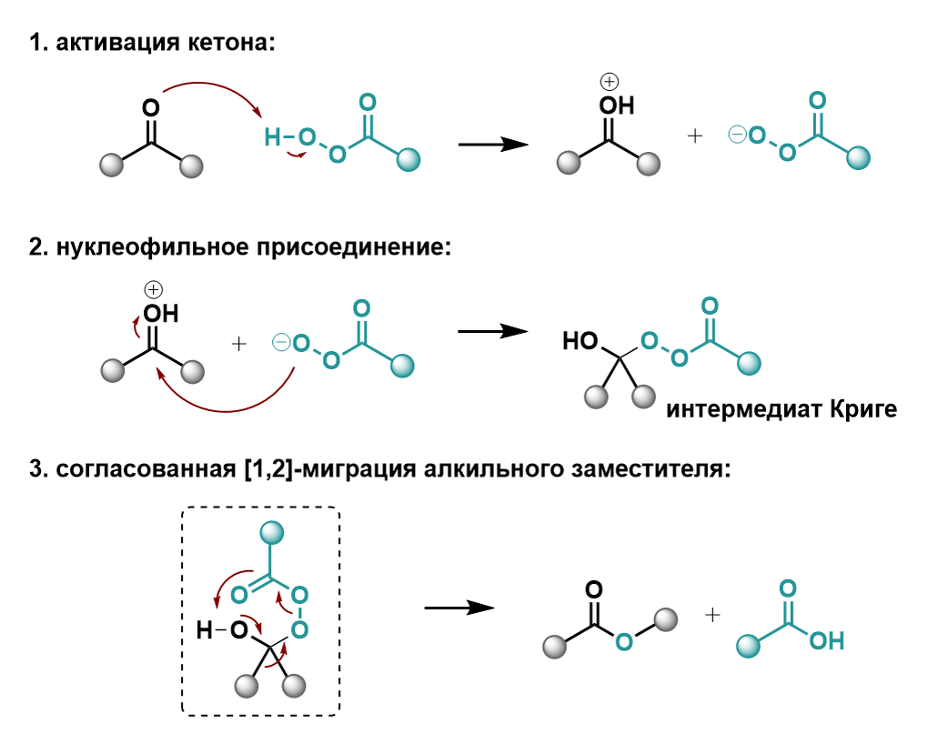 Рисунок 2. Механизм окисления по Бейеру-Виллигеру