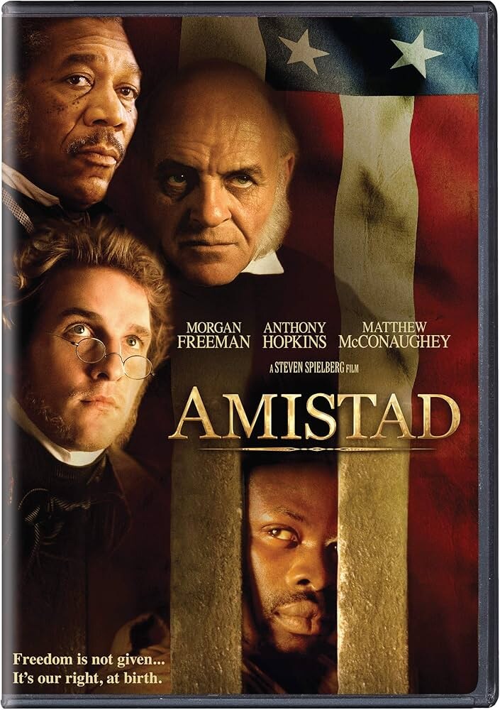 обложка dvd с фильмом "Амистад" (1997), режиссёр Стивен Спилберг