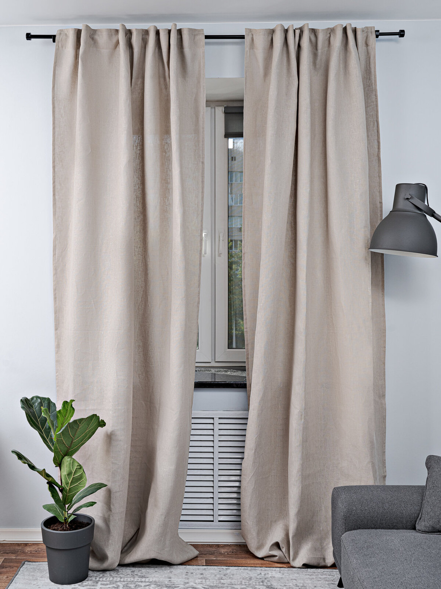 Штора льняная интерьерная RUSBY by IKEA
