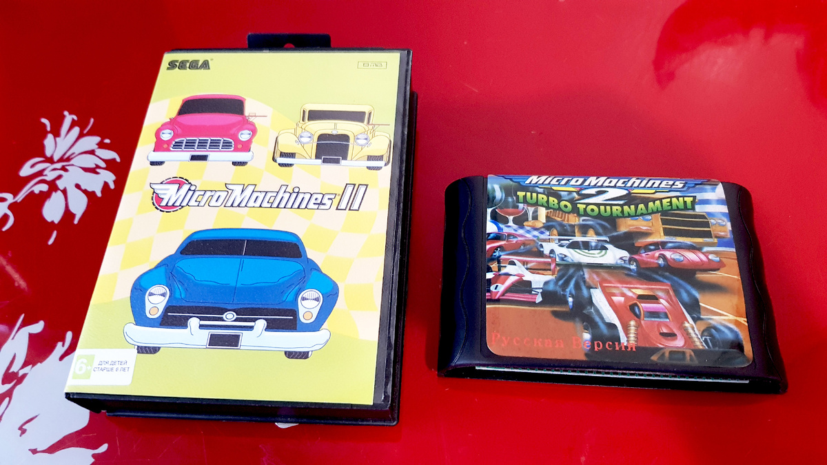 Вот так выглядит современные картридж микро машинок на для консоли Sega Mega Drive