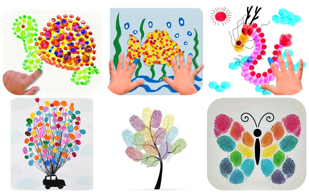 Нетрадиционная пальчиковая техника рисования с детьми