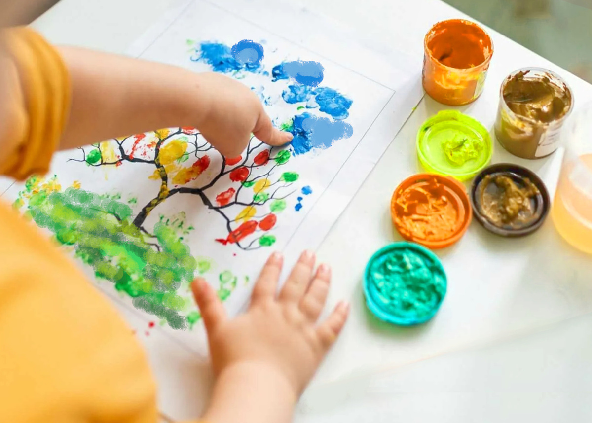 Пальчиковое рисование красками