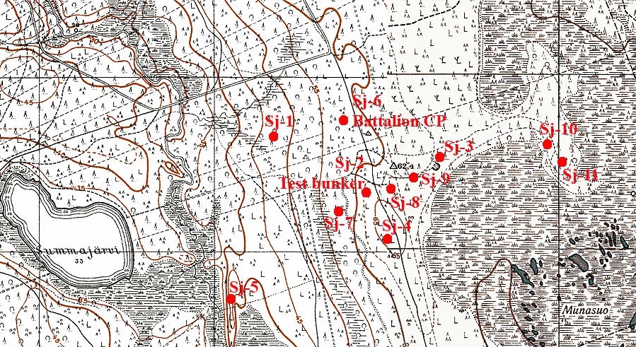 Схема укрепрайона "Sj"