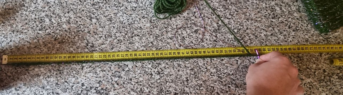 Эластичная цепочка из воздушных петель