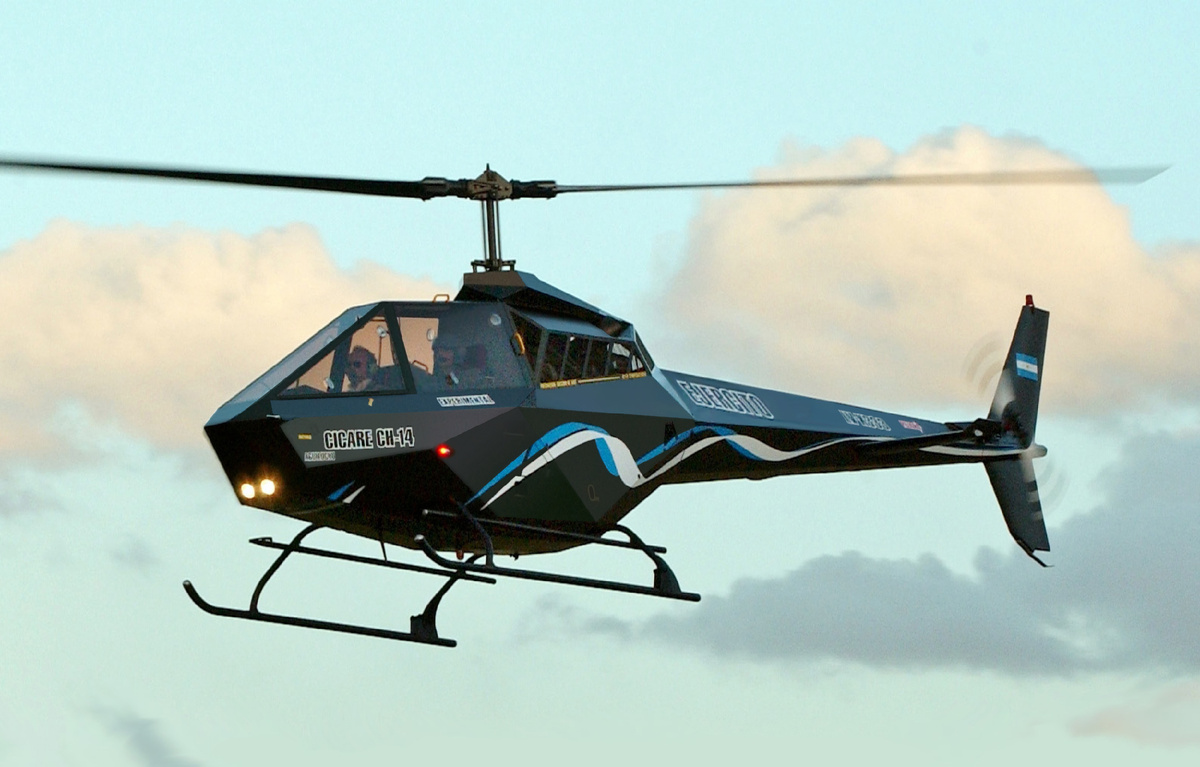 Вертолёт Cicaré CH-14 Aguilucho в небе. Фотография из открытых источников 