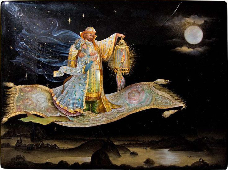 Герои русской народной сказки на ковре-самолете, картина Виктора Васнецова.