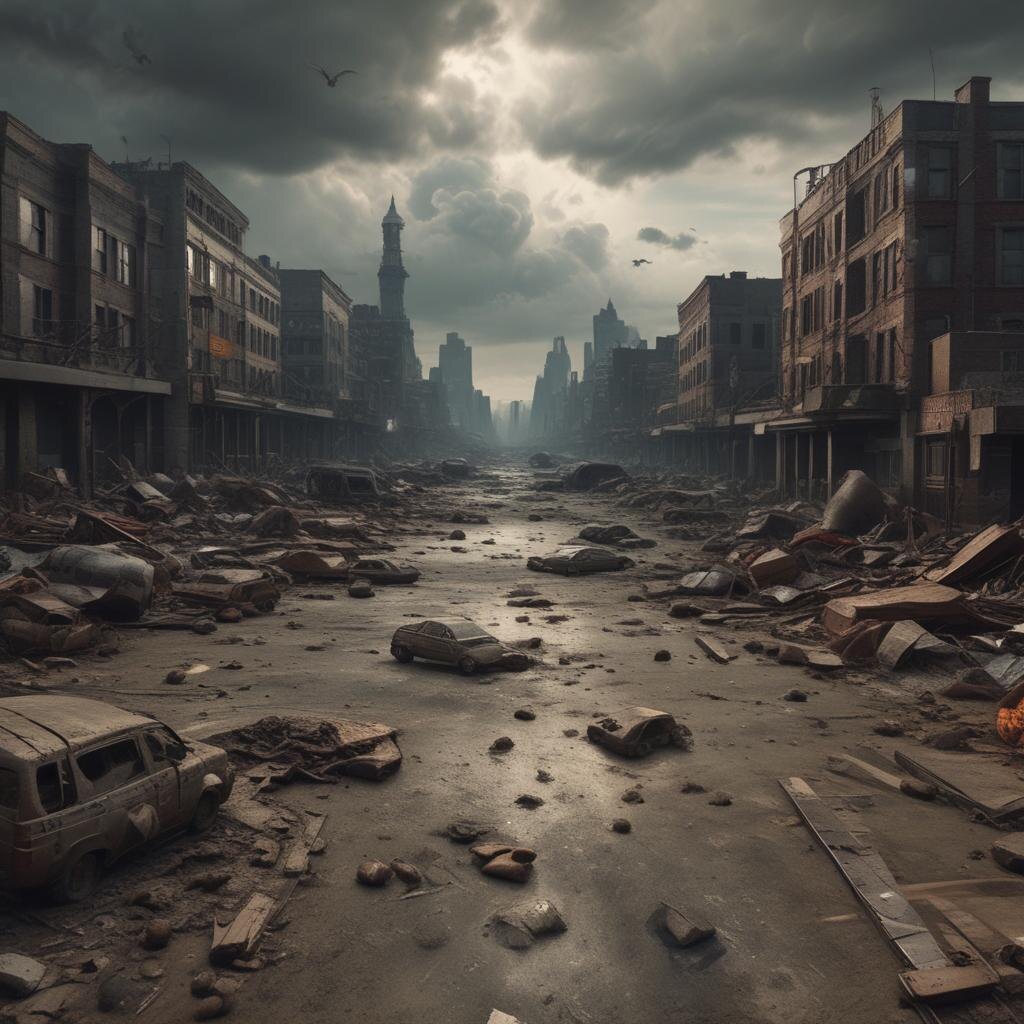 Апокалипсис. Иллюстрация сгенерирована нейросетью