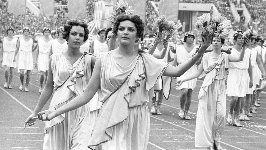 Открытие Летних Олимпийских игр. Москва. Лужники. 1980 г.