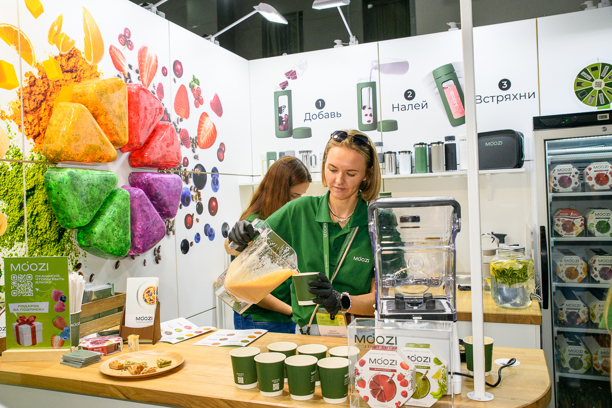 Стенд бренда MOOZI на международной выставке продуктов питания World Food Moscow 2024