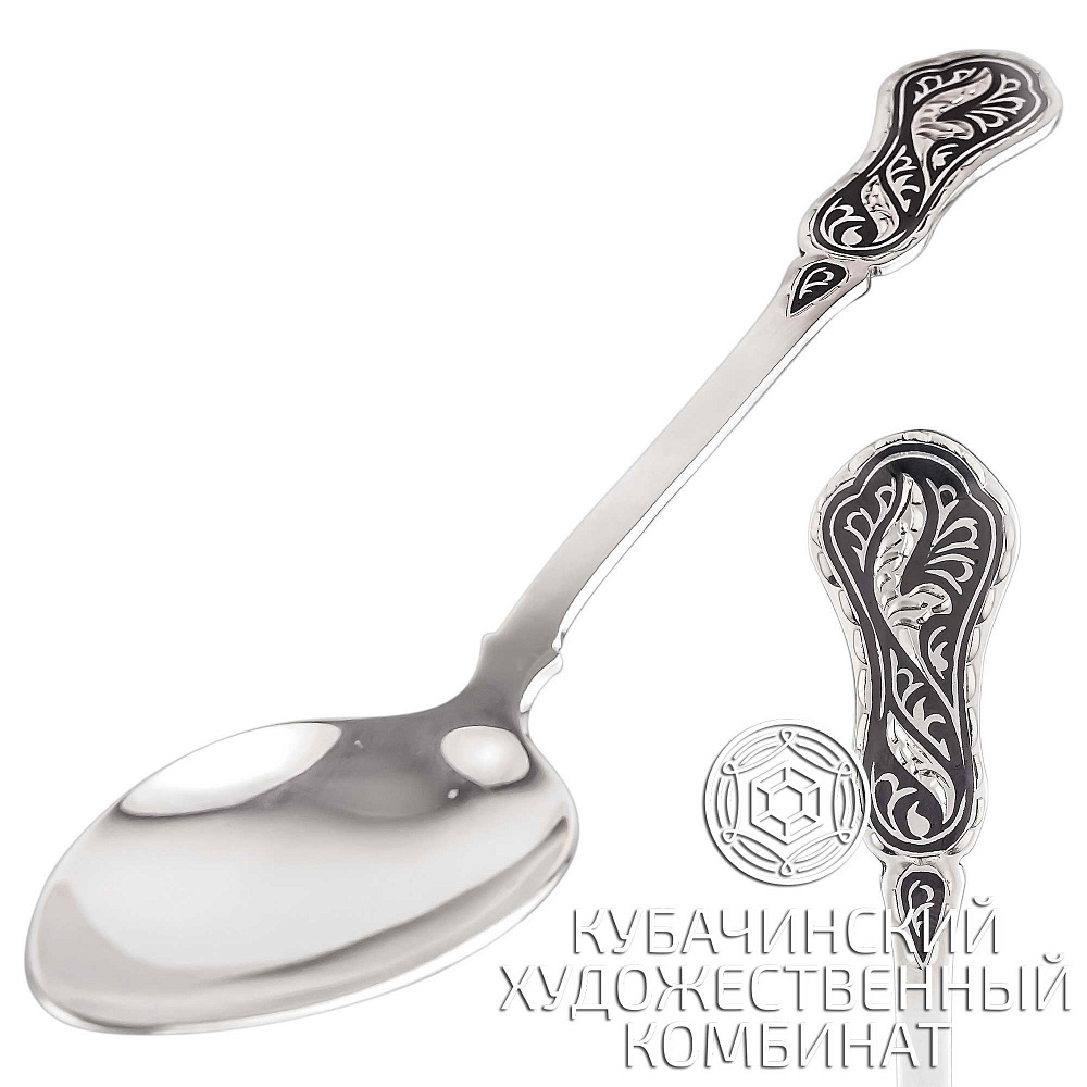 Ложка десертная из серебра 925 пробы (Артикул: 67516)