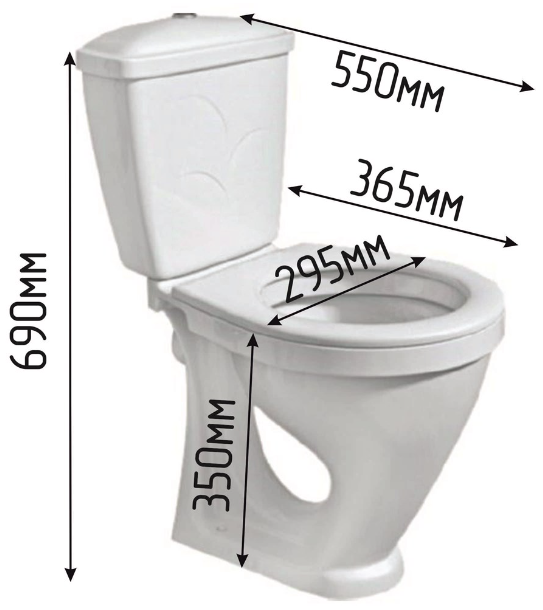 Рисунок 1 - Унитаз для детей инвалидов, артикул 2053А