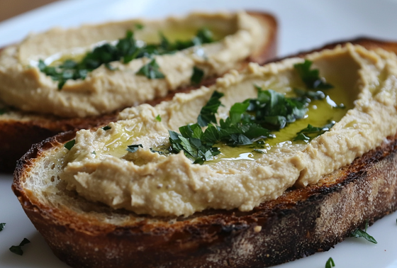    Брускетты с хумусом