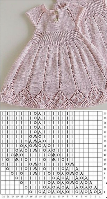 схема вязания платья
