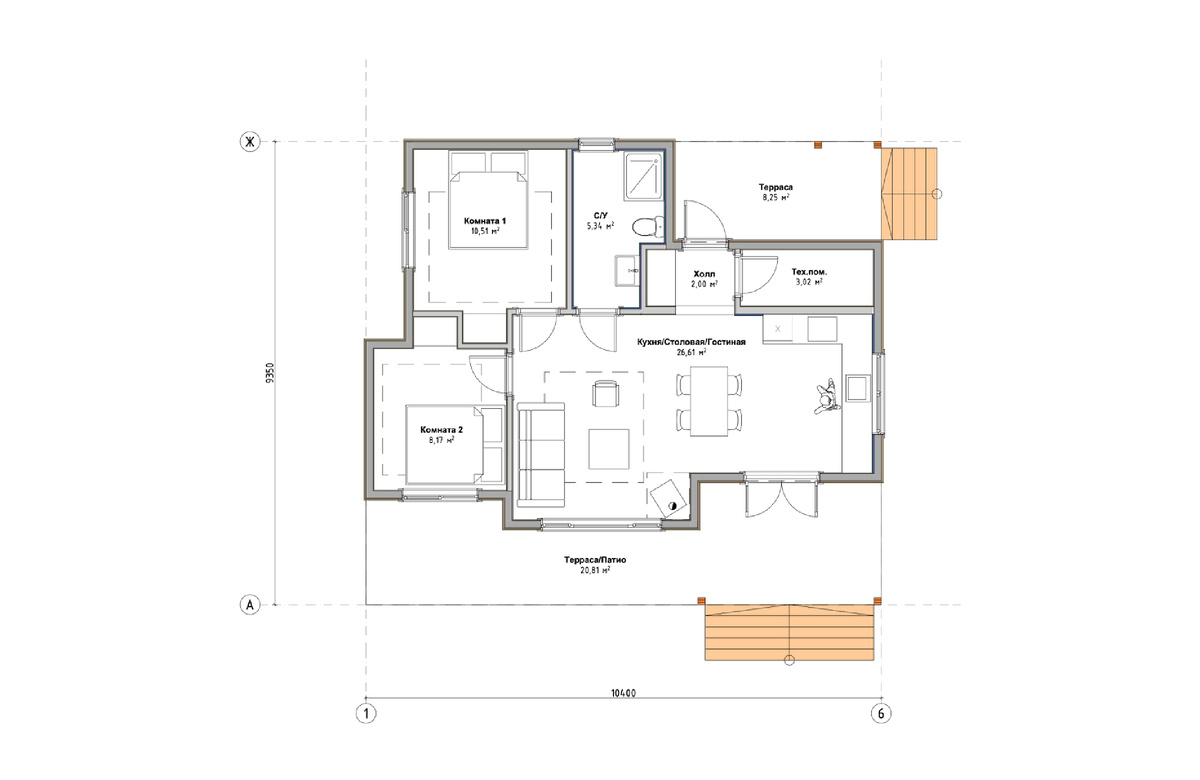 Планировка дома Байкал