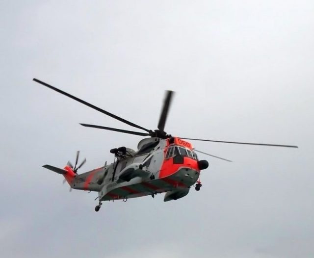Вертолет Sea King доставил Багенхольм в университетскую больницу Тромсё. Фото: ThorRune