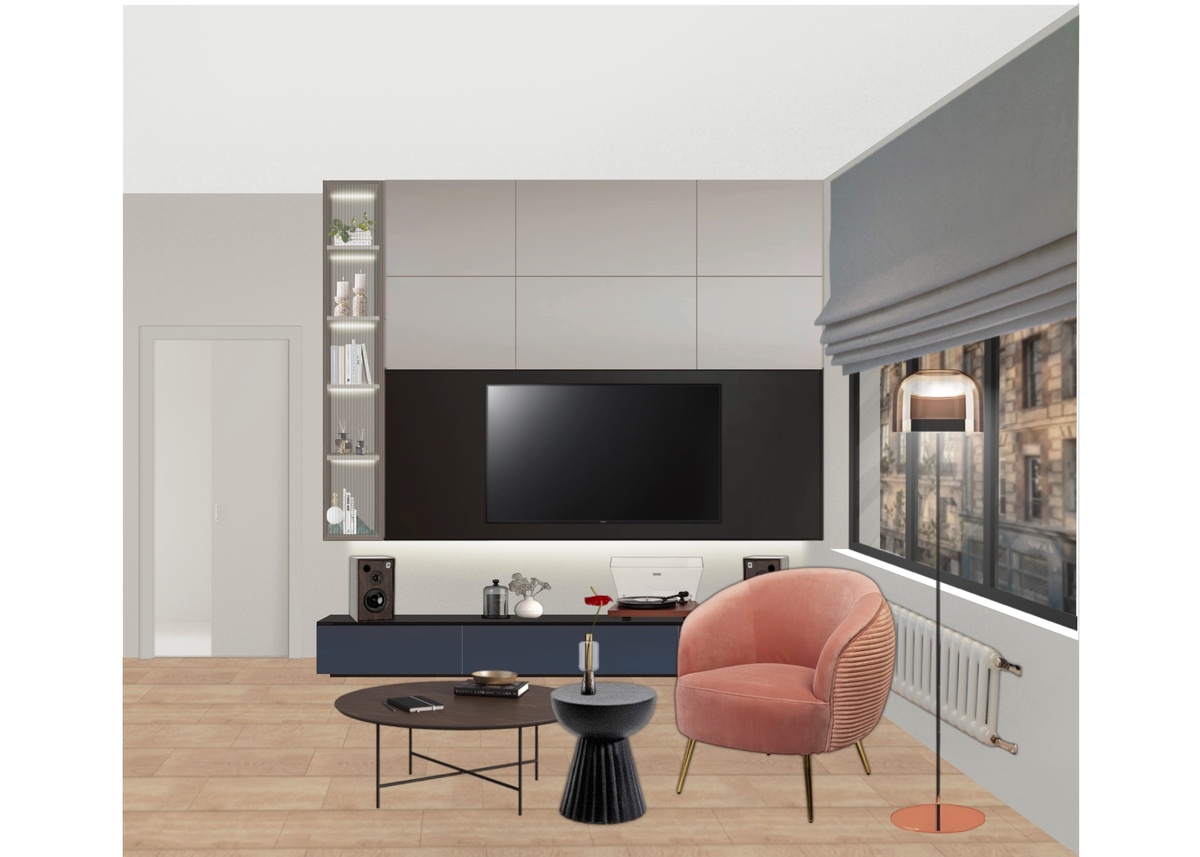 Прихожая кухня гостиная. Концепция в современном стиле. Коллаж и дизайн Харашкевич Юлия