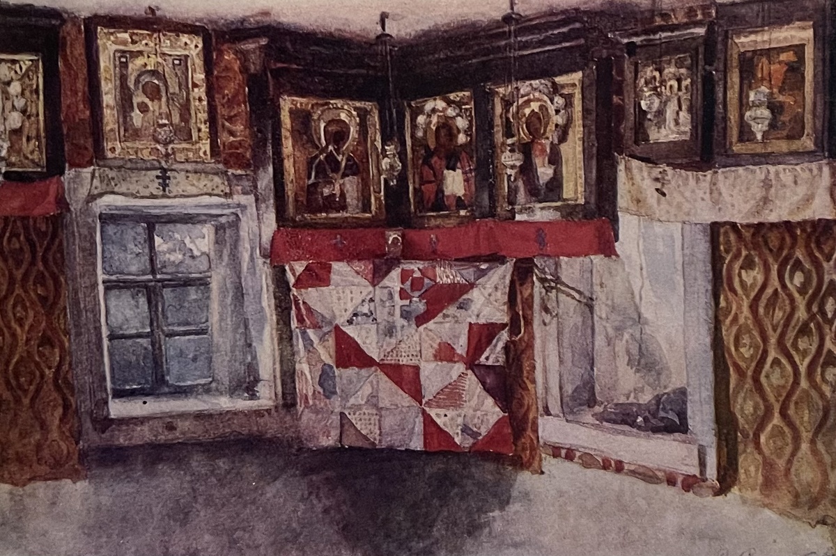 Графика Суриков В.И. Деревенская божница